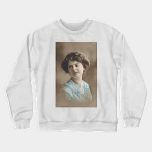 Edwardian lady in blue 2 Crewneck Sweatshirt